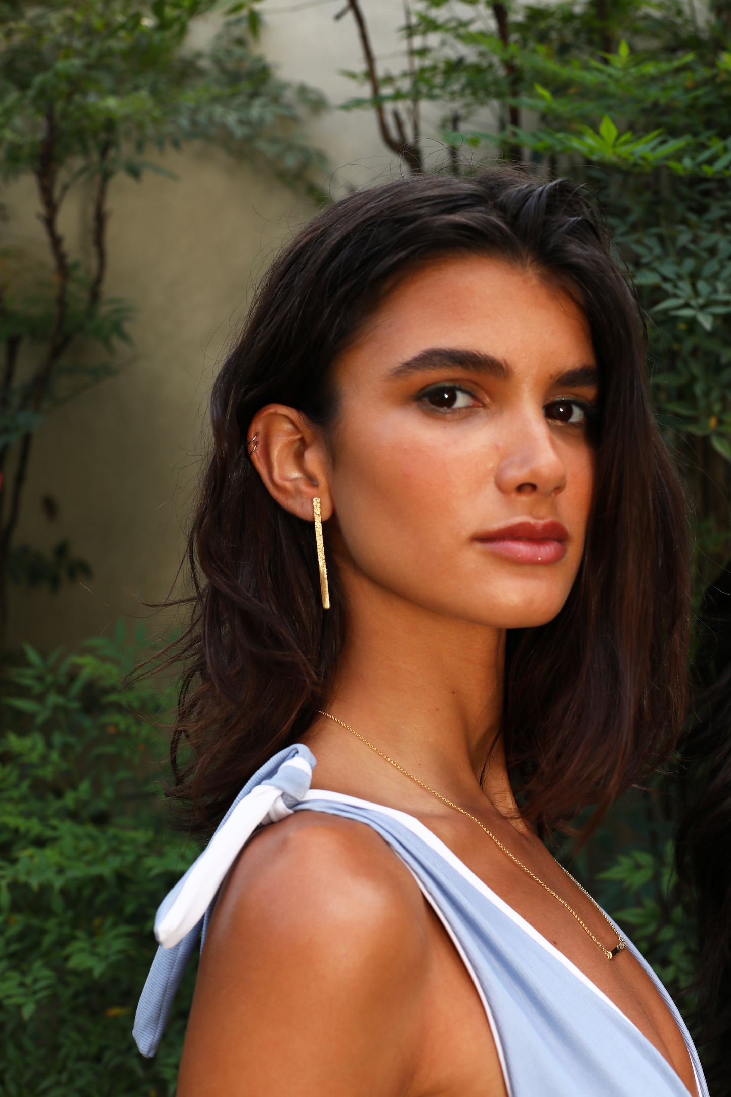 Brinco Frida Grande Prata com Banho Ouro