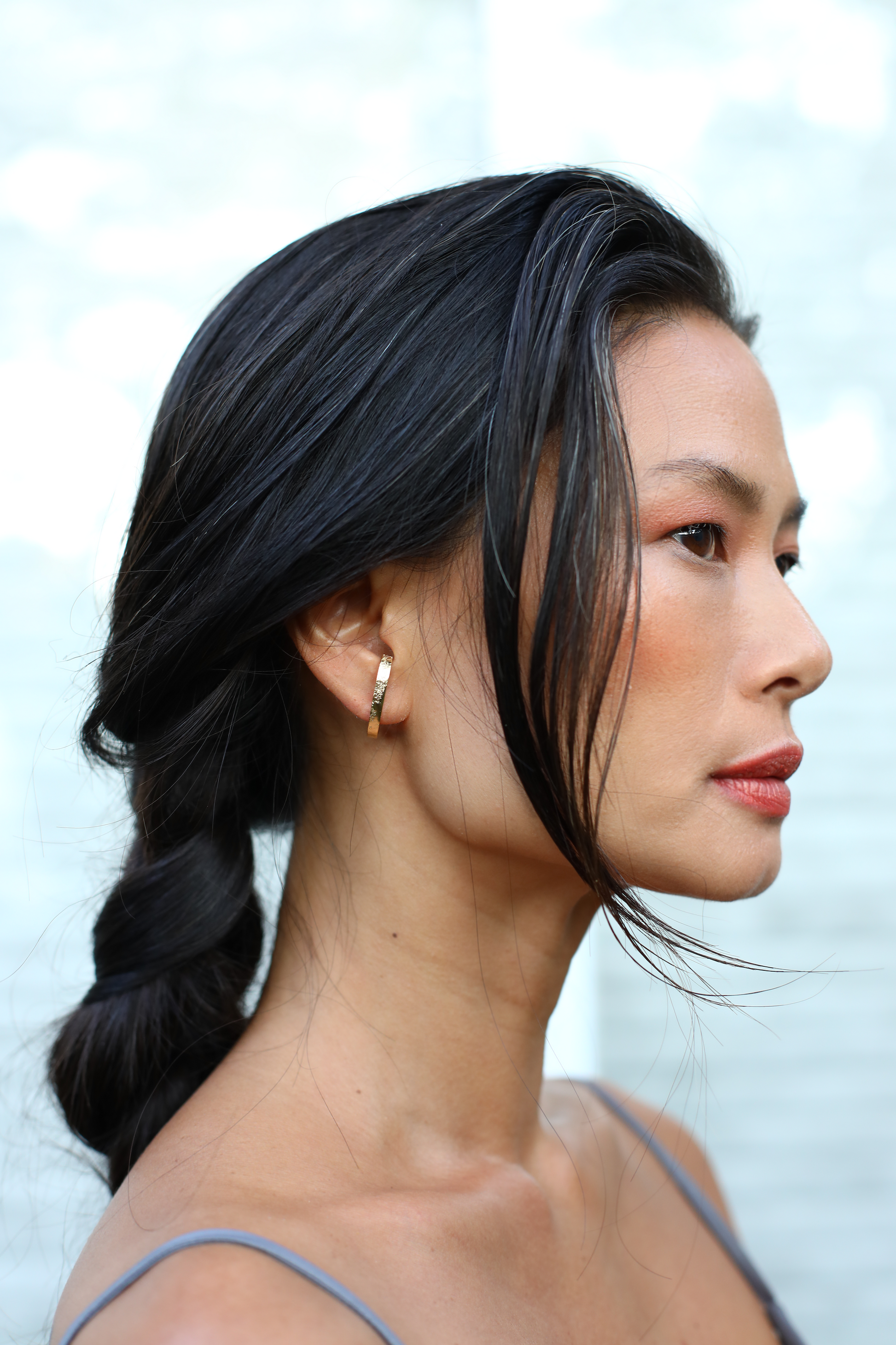 Earcuff Aisara Prata com Banho Ouro